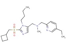 ({1-butyl-2-[(cyclobutylmethyl)sulfonyl]-1H-imidazol-5-yl}methyl)[(5-ethyl-2-pyridinyl)methyl]methylamine