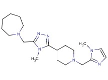 1-[(4-methyl-5-{1-[(1-methyl-1H-imidazol-2-yl)methyl]piperidin-4-yl}-4H-1,2,4-triazol-3-yl)methyl]azepane