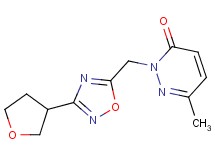 6-methyl-2-{[3-(tetrahydrofuran-3-yl)-1,2,4-oxadiazol-5-yl]methyl}pyridazin-3(2H)-one
