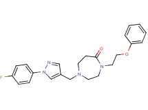1-{[1-(4-fluorophenyl)-1H-pyrazol-4-yl]methyl}-4-(2-phenoxyethyl)-1,4-diazepan-5-one