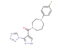 1-(4-fluorophenyl)-4-{[3-(1H-tetrazol-1-yl)-1H-pyrazol-4-yl]carbonyl}-1,4-diazepane