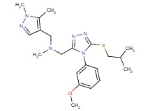 1-(1,5-dimethyl-1H-pyrazol-4-yl)-N-{[5-(isobutylthio)-4-(3-methoxyphenyl)-4H-1,2,4-triazol-3-yl]methyl}-N-methylmethanamine