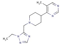 4-{1-[(1-ethyl-1H-1,2,4-triazol-5-yl)methyl]piperidin-4-yl}-5-methylpyrimidine