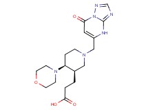 3-{(3R*,4S*)-4-morpholin-4-yl-1-[(7-oxo-4,7-dihydro[1,2,4]triazolo[1,5-a]pyrimidin-5-yl)methyl]piperidin-3-yl}propanoic acid