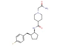 1-(2-amino-2-oxoethyl)-N-[(1S*,2S*)-2-(4-fluorobenzyl)cyclopentyl]-4-piperidinecarboxamide