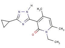 3-(3-cyclopropyl-1H-1,2,4-triazol-5-yl)-1-ethyl-4,6-dimethylpyridin-2(1H)-one
