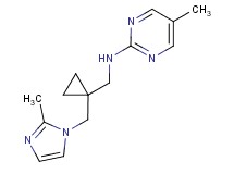 5-methyl-N-({1-[(2-methyl-1H-imidazol-1-yl)methyl]cyclopropyl}methyl)pyrimidin-2-amine