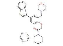 4-(5-(1-benzothien-3-yl)-2-{2-oxo-2-[2-(3-pyridinyl)-1-piperidinyl]ethoxy}benzyl)morpholine