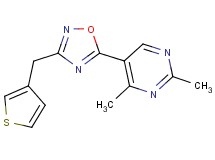 2,4-dimethyl-5-[3-(3-thienylmethyl)-1,2,4-oxadiazol-5-yl]pyrimidine
