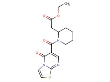 ethyl {1-[(5-oxo-5H-[1,3]thiazolo[3,2-a]pyrimidin-6-yl)carbonyl]-2-piperidinyl}acetate