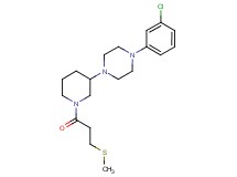 1-(3-chlorophenyl)-4-{1-[3-(methylthio)propanoyl]-3-piperidinyl}piperazine