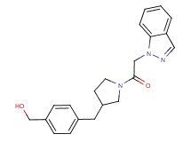 (4-{[1-(1H-indazol-1-ylacetyl)pyrrolidin-3-yl]methyl}phenyl)methanol