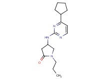 4-[(4-cyclopentylpyrimidin-2-yl)amino]-1-propylpyrrolidin-2-one