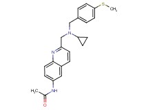 N-[2-({cyclopropyl[4-(methylthio)benzyl]amino}methyl)quinolin-6-yl]acetamide