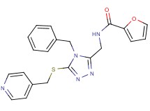 N-({4-benzyl-5-[(4-pyridinylmethyl)thio]-4H-1,2,4-triazol-3-yl}methyl)-2-furamide
