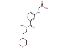 {[3-({methyl[2-(tetrahydro-2H-pyran-4-yl)ethyl]amino}carbonyl)phenyl]amino}acetic acid