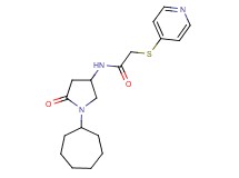 N-(1-cycloheptyl-5-oxo-3-pyrrolidinyl)-2-(4-pyridinylthio)acetamide