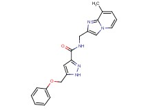 N-[(8-methylimidazo[1,2-a]pyridin-2-yl)methyl]-5-(phenoxymethyl)-1H-pyrazole-3-carboxamide