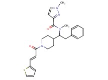 N,1-dimethyl-N-(2-phenyl-1-{1-[(2E)-3-(2-thienyl)-2-propenoyl]-4-piperidinyl}ethyl)-1H-pyrazole-3-carboxamide