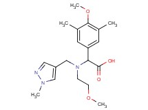 (4-methoxy-3,5-dimethylphenyl){(2-methoxyethyl)[(1-methyl-1H-pyrazol-4-yl)methyl]amino}acetic acid