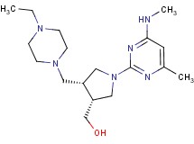 {(3R*,4R*)-4-[(4-ethylpiperazin-1-yl)methyl]-1-[4-methyl-6-(methylamino)pyrimidin-2-yl]pyrrolidin-3-yl}methanol