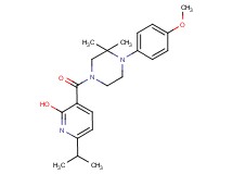 6-isopropyl-3-{[4-(4-methoxyphenyl)-3,3-dimethyl-1-piperazinyl]carbonyl}-2-pyridinol
