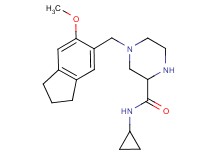 N-cyclopropyl-4-[(6-methoxy-2,3-dihydro-1H-inden-5-yl)methyl]-2-piperazinecarboxamide