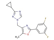 3-cyclopropyl-1-{[2-(3,5-difluorophenyl)-5-methyl-1,3-oxazol-4-yl]methyl}-1H-1,2,4-triazole