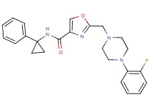 2-{[4-(2-fluorophenyl)-1-piperazinyl]methyl}-N-(1-phenylcyclopropyl)-1,3-oxazole-4-carboxamide