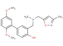 2',5'-dimethoxy-3-({methyl[(3-methyl-5-isoxazolyl)methyl]amino}methyl)-4-biphenylol