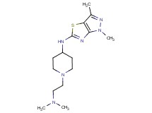 N-{1-[2-(dimethylamino)ethyl]piperidin-4-yl}-1,3-dimethyl-1H-pyrazolo[3,4-d][1,3]thiazol-5-amine