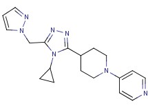 4-{4-[4-cyclopropyl-5-(1H-pyrazol-1-ylmethyl)-4H-1,2,4-triazol-3-yl]piperidin-1-yl}pyridine