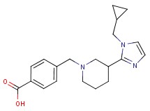 4-({3-[1-(cyclopropylmethyl)-1H-imidazol-2-yl]-1-piperidinyl}methyl)benzoic acid