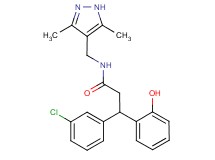 3-(3-chlorophenyl)-N-[(3,5-dimethyl-1H-pyrazol-4-yl)methyl]-3-(2-hydroxyphenyl)propanamide