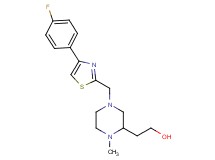 2-(4-{[4-(4-fluorophenyl)-1,3-thiazol-2-yl]methyl}-1-methyl-2-piperazinyl)ethanol