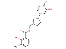 2-hydroxy-3-methyl-N-{[1-(1-methyl-6-oxo-1,6-dihydro-4-pyridazinyl)-3-pyrrolidinyl]methyl}benzamide