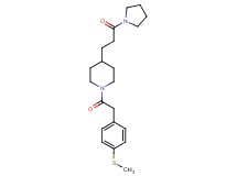 1-{[4-(methylthio)phenyl]acetyl}-4-[3-oxo-3-(1-pyrrolidinyl)propyl]piperidine