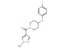 4-(4-fluorophenoxy)-1-[(1-methyl-1H-pyrazol-4-yl)carbonyl]piperidine