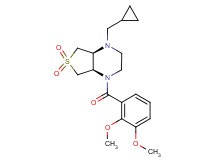 (4aR*,7aS*)-1-(cyclopropylmethyl)-4-(2,3-dimethoxybenzoyl)octahydrothieno[3,4-b]pyrazine 6,6-dioxide
