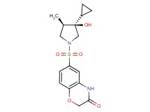 6-{[(3R*,4R*)-3-cyclopropyl-3-hydroxy-4-methyl-1-pyrrolidinyl]sulfonyl}-2H-1,4-benzoxazin-3(4H)-one