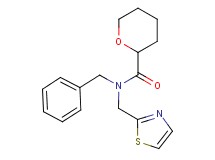 N-benzyl-N-(1,3-thiazol-2-ylmethyl)tetrahydro-2H-pyran-2-carboxamide