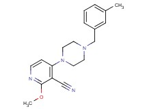 2-methoxy-4-[4-(3-methylbenzyl)-1-piperazinyl]nicotinonitrile
