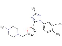 1-({5-[1-(3,4-dimethylphenyl)-3-methyl-1H-1,2,4-triazol-5-yl]-2-furyl}methyl)-4-methylpiperazine