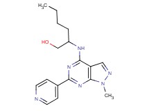 2-[(1-methyl-6-pyridin-4-yl-1H-pyrazolo[3,4-d]pyrimidin-4-yl)amino]hexan-1-ol