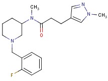 N-[1-(2-fluorobenzyl)-3-piperidinyl]-N-methyl-3-(1-methyl-1H-pyrazol-4-yl)propanamide