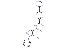 N-[1-(5-methyl-1-phenyl-1H-pyrazol-4-yl)ethyl]-4-(1H-1,2,4-triazol-3-yl)benzamide