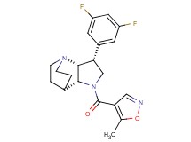 (3R*,3aR*,7aR*)-3-(3,5-difluorophenyl)-1-[(5-methylisoxazol-4-yl)carbonyl]octahydro-4,7-ethanopyrrolo[3,2-b]pyridine