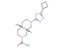 (4aR*,8aR*)-2-acetyl-7-(5-cyclobutyl-1,3,4-oxadiazol-2-yl)octahydro-2,7-naphthyridin-4a(2H)-ol