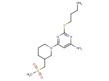 2-(butylthio)-6-{3-[(methylsulfonyl)methyl]piperidin-1-yl}pyrimidin-4-amine
