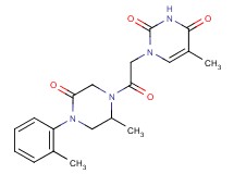 5-methyl-1-{2-[2-methyl-4-(2-methylphenyl)-5-oxo-1-piperazinyl]-2-oxoethyl}-2,4(1H,3H)-pyrimidinedione